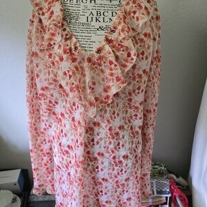 Floral Button-Up Blouse